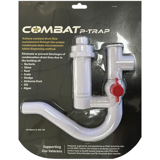 CPT-100 COMBAT PTRAP-Ptrap with patented cartridge system that stacks drain tabs