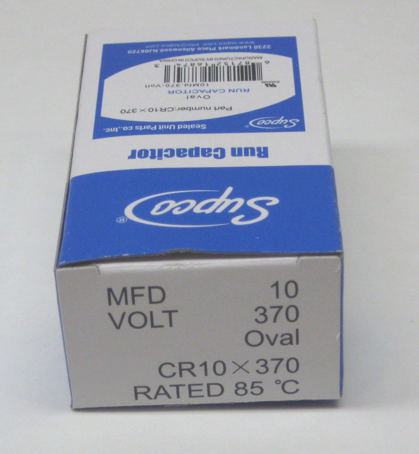 SUPCO CR10X370 Single Motor Run Capacitor