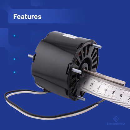D120 3.3" Diameter Shaded Pole Motor, 115V, CW Rotation, General Purpose Ventilated Motor