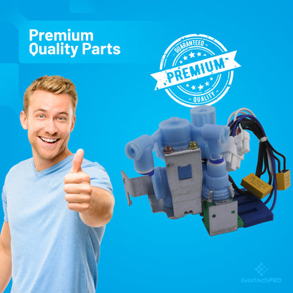 EvertechPRO DA97-07827B Water Inlet Valve Assembly – OEM-Quality Replacement for Samsung Refrigerator Ice & Water Dispensers (Replaces DA97-07827E, DA62-02219A, PS4175482)