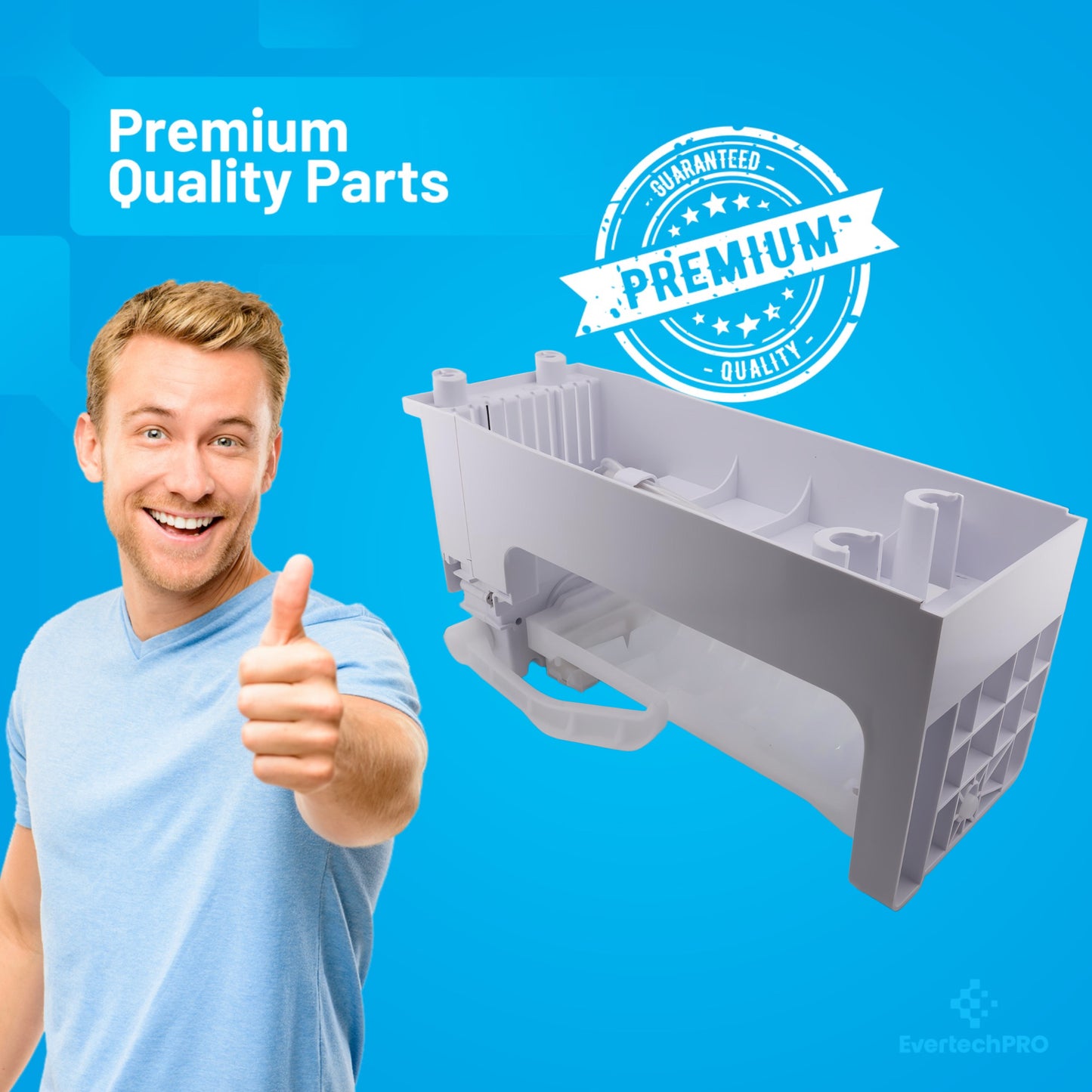 EvertechPRO DA97-08059A Ice Maker Ice Maker for Samsung Refrigerators