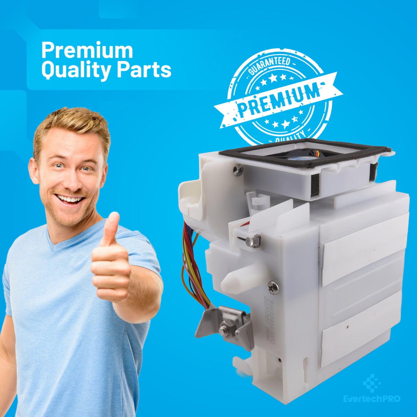 EvertechPRO DA97-12540K Auger Motor Assembly – OEM-Quality Ice Dispenser Motor for Samsung / Side-by-Side / French Door Refrigerators (Replaces DA97-12540D / DA97-12540N / PS11758621)