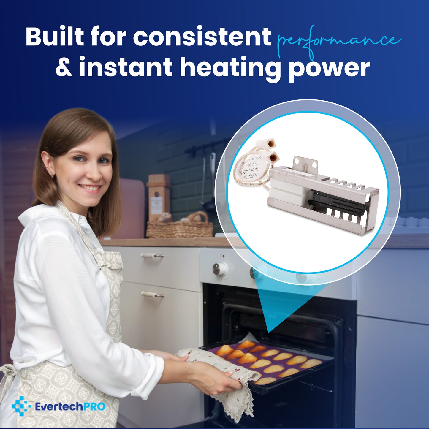 EvertechPRO DG94-01012A Gas Range Oven Igniter for Samsung