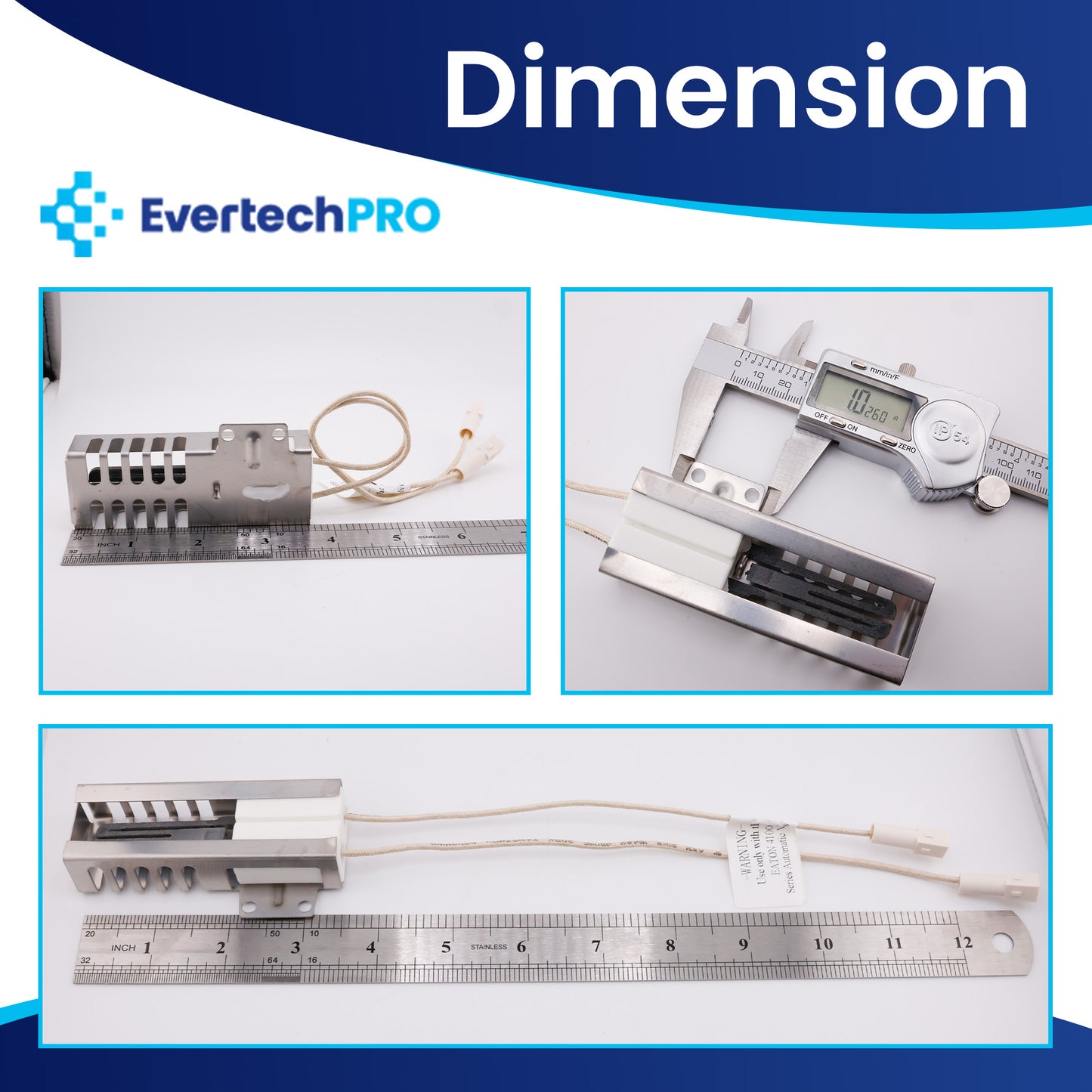 EvertechPRO DG94-01012A Gas Range Oven Igniter for Samsung