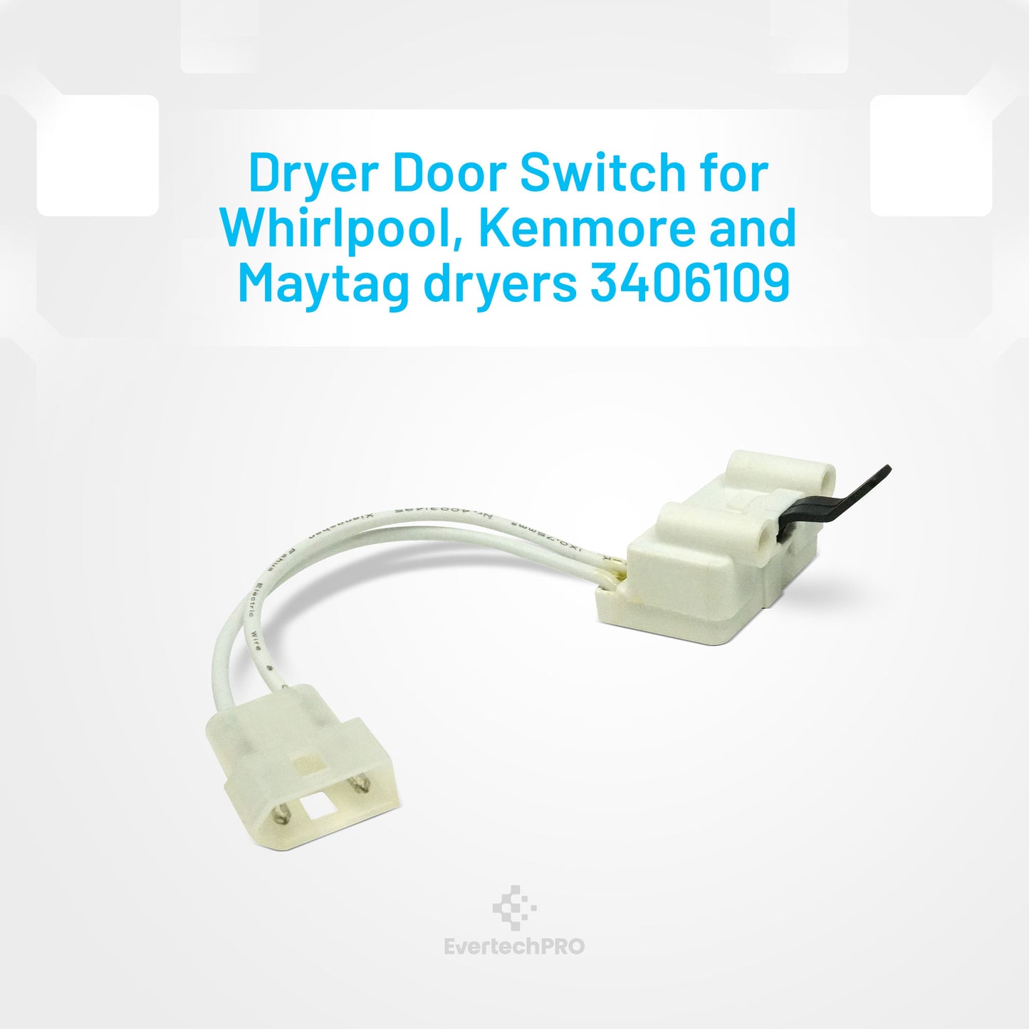 3406109 Dryer Door Switch fits Whirlpool and Kenmore
