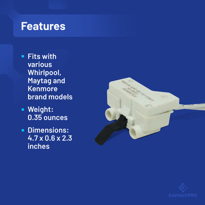 3406109 Dryer Door Switch fits Whirlpool and Kenmore