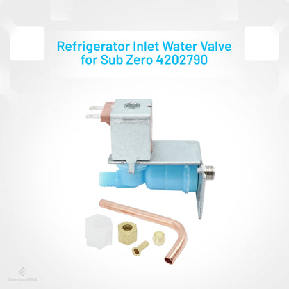 EvertechPRO 4202790 Refrigerator Inlet Water Valve, Compatible with Sub Zero, Replaces 819077, WV2790