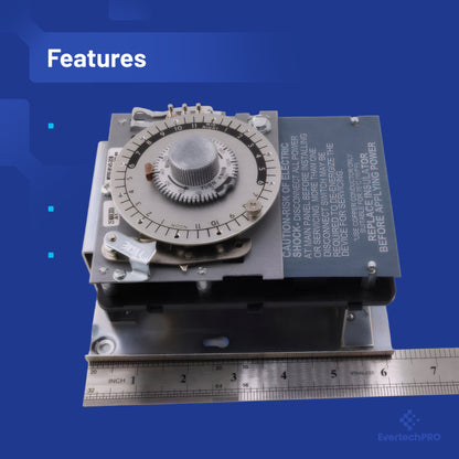 8145-20B Defrost Timer with Bracket – Mechanical Time-Initiated Defrost Control for Commercial Refrigeration Equipment – 208-240V 60Hz, Adjustable Defrost Cycles, Heavy-Duty Metal Housing