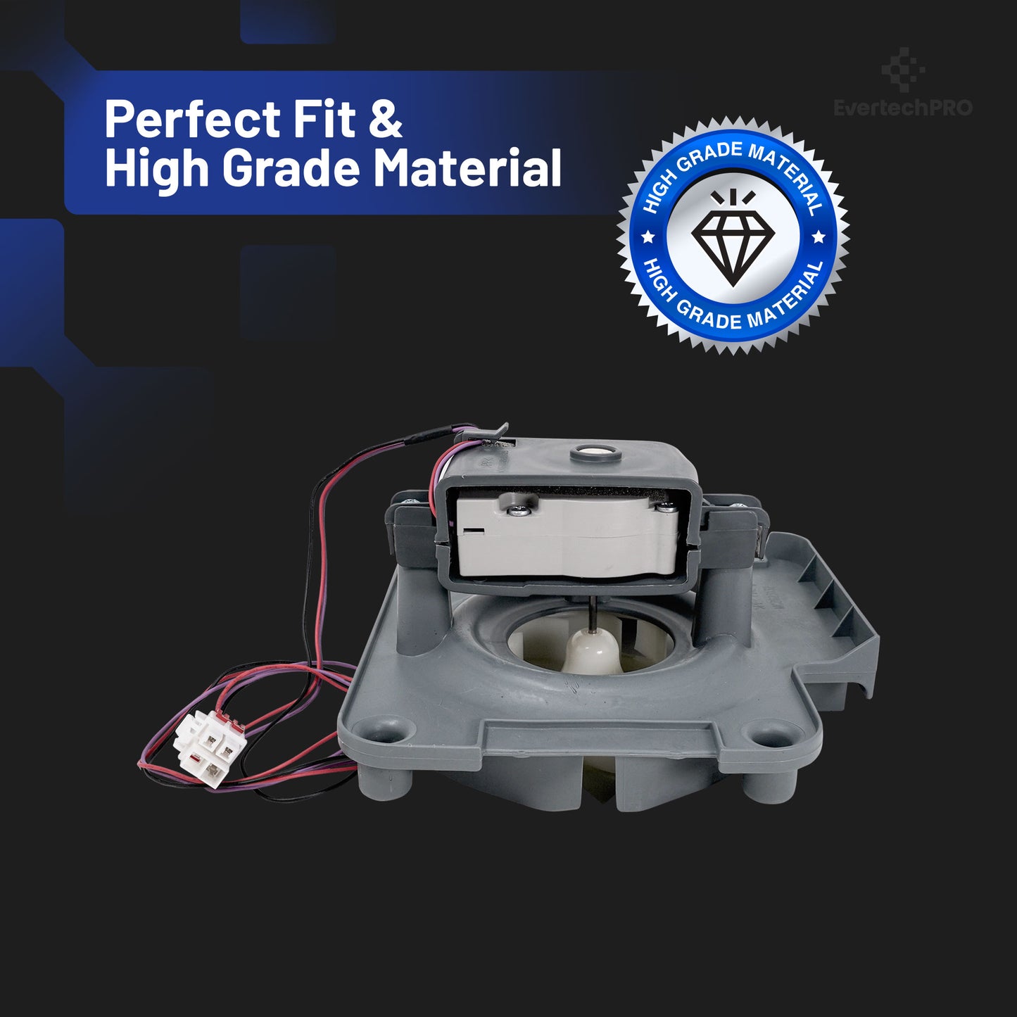 EVERTECHPRO ABA72913413 Evaporator Fan Motor and Bracket Assembly for LG Refrigerators