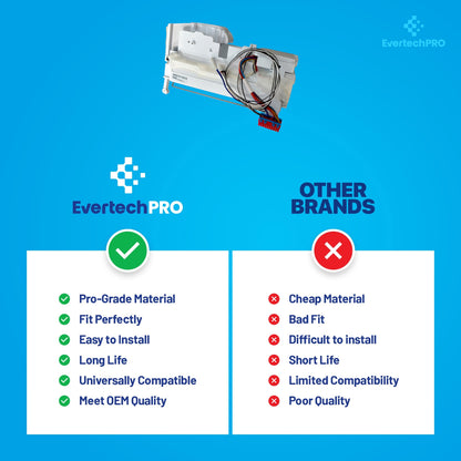 EvertechPRO AEQ73110219 Ice Maker for LG Refrigerator AEQ73110228