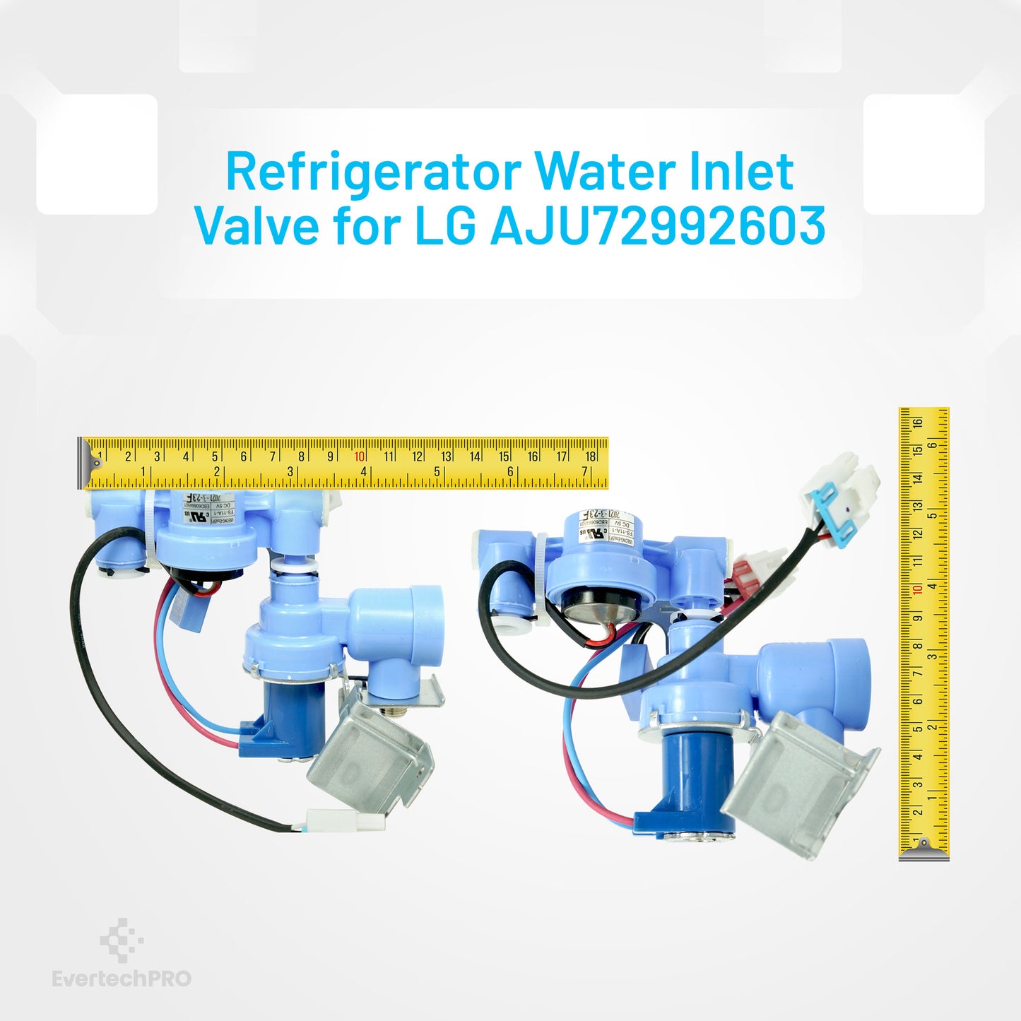 EvertechPRO AJU72992603 Water Inlet Valve Assembly FOR LG Refrigerator AJU72992603