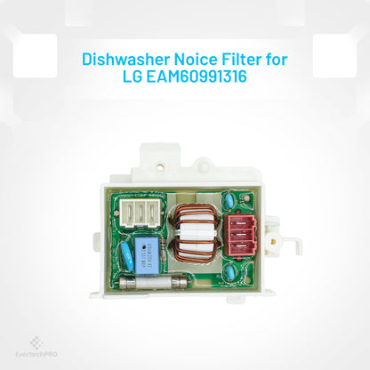 EVERTECHPRO EAM60991316 Noise Filter Board for LG Dishwashers