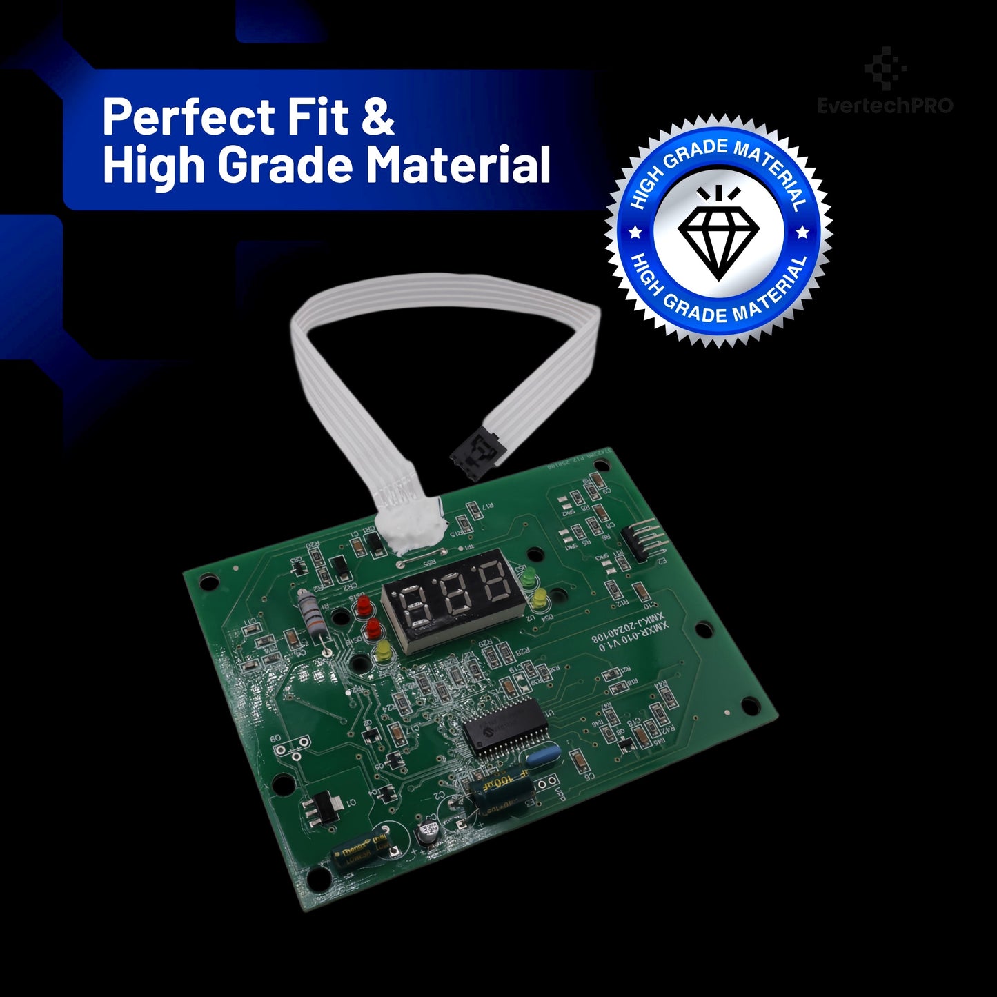 EvertechPRO FDXLBKP1930 Bezel & Keypad Assembly – Compatible with Hayward Universal H-Series