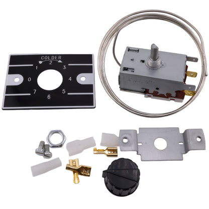 K50Q-1127-001 Cold Control Thermostat, SPST Close-On-Rise, 1200mm Capillary, Compact Design for Cold Control International Models