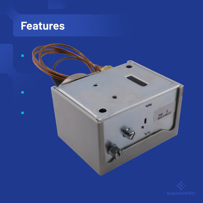 Low Pressure Control Switch 206-00232-002, Auto Reset, 36" Capillary, 12" Hg to 50 PSI, SPST-Opens Low, IP44, Compatible with Addison, Ajax, Ranco O10-1402 & More