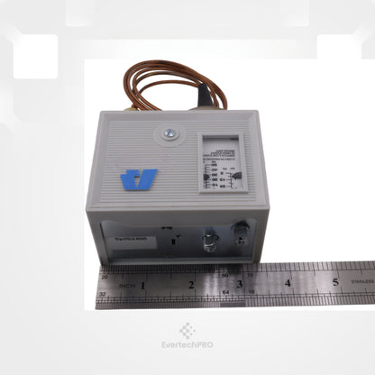 Low Pressure Control Switch 206-00232-002, Auto Reset, 36" Capillary, 12" Hg to 50 PSI, SPST-Opens Low, IP44, Compatible with Addison, Ajax, Ranco O10-1402 & More