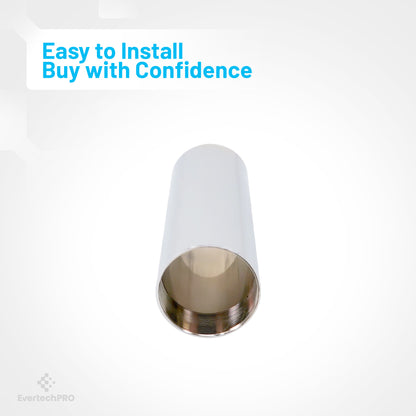 EvertechPRO Shower Escutcheon/Sleeve, 3-5/8" Long, 1-1/8" Diameter, Chrome Brass, for Gerber