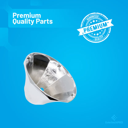 PLBD52001 EvertechPRO Chrome Plated Zinc Escutcheons Flanges, Universal Fit Plumbing Cover Plates, Durable Escutcheon Plate, No Thread, Easy Installation, Dimensions: 1-11/16 inch Height, 9/19 inch ID x 2-13/16 inch OD