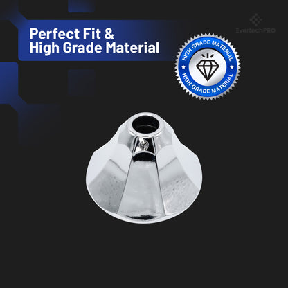 PLBD52001 EvertechPRO Chrome Plated Zinc Escutcheons Flanges, Universal Fit Plumbing Cover Plates, Durable Escutcheon Plate, No Thread, Easy Installation, Dimensions: 1-11/16 inch Height, 9/19 inch ID x 2-13/16 inch OD