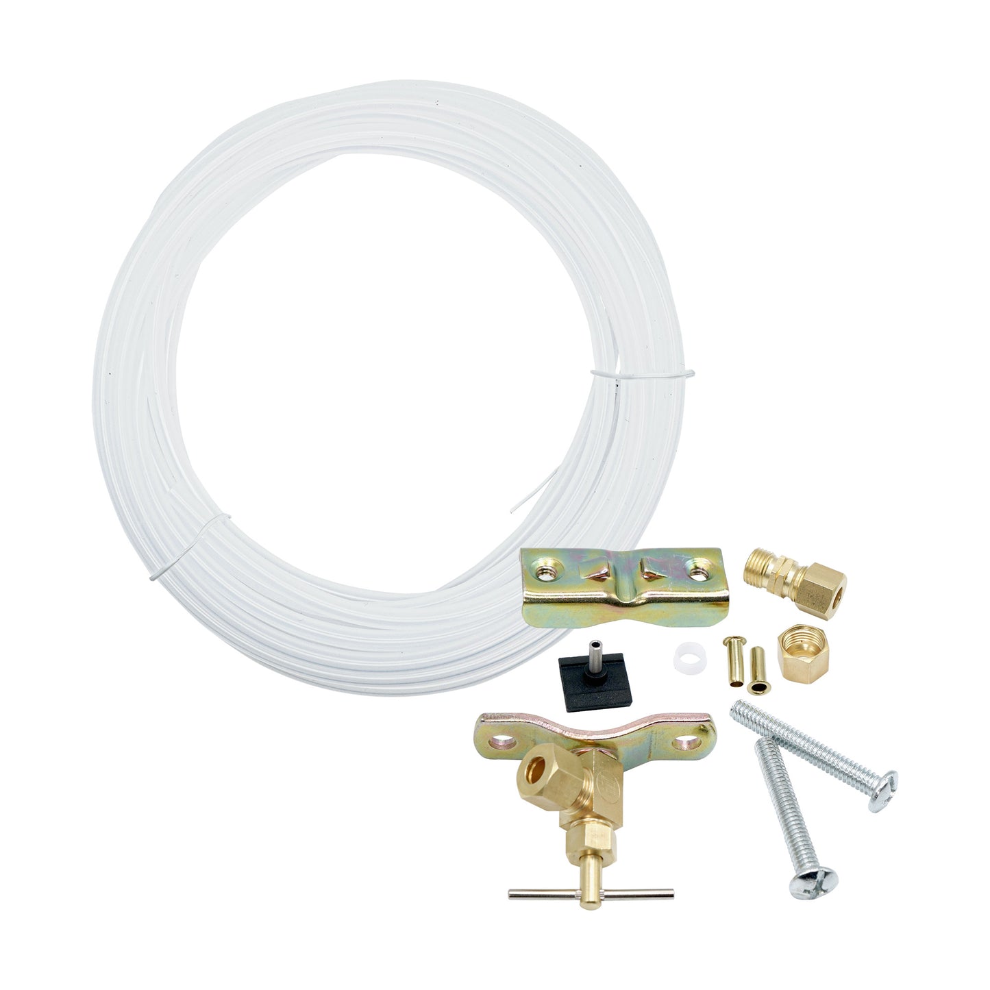 EvertechPRO Ice Maker and Humidifier Installation Kit for Refrigerators and Freezers Tubing 1/4" Length 25 Feet Plastic Tubing and Fittings