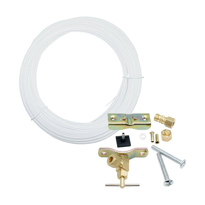 EvertechPRO Ice Maker and Humidifier Installation Kit for Refrigerators and Freezers Tubing 1/4" Length 25 Feet Plastic Tubing and Fittings