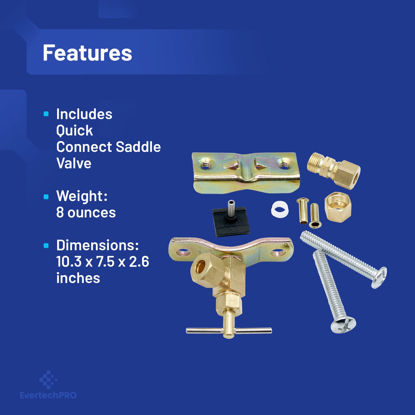 EvertechPRO Ice Maker and Humidifier Installation Kit for Refrigerators and Freezers Tubing 1/4" Length 25 Feet Plastic Tubing and Fittings