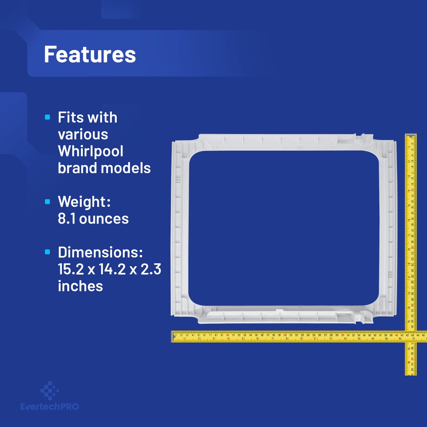 EVERTECHPRO W10861519 W10628698 Deli Drawer Hanger, Refrigerator Meat Drawer Shelf, Compatible with Whirlpool WRT311, WRT318, WRT148