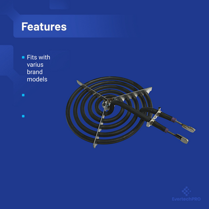 EVERTECHPRO WB30M1 6-Inch Surface Burner Element - Compatible with GE, Hotpoint, and Kenmore Electric Stoves
