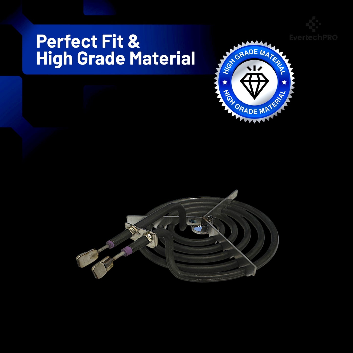 EVERTECHPRO WB30M1 6-Inch Surface Burner Element - Compatible with GE, Hotpoint, and Kenmore Electric Stoves