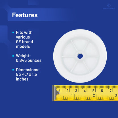 EvertechPRO WE12X20395 Dryer Idler Pulley for GE WE12X10284 WE03X31620