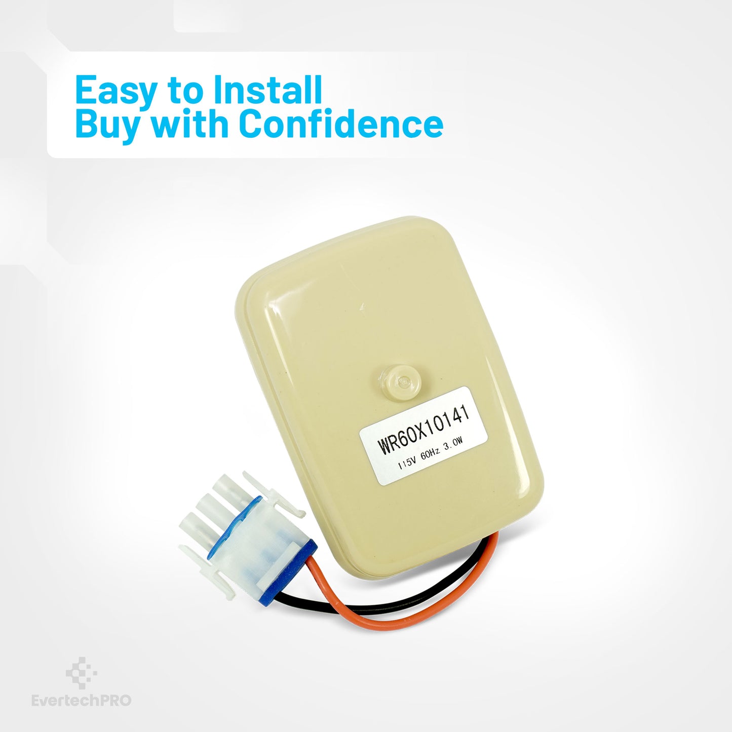 EvertechPRO WR60X31522 Evaporator Fan Motor Replacement for GE Refrigerator WR60X23584 WR60X28783 WR60X10141 WR60X10346