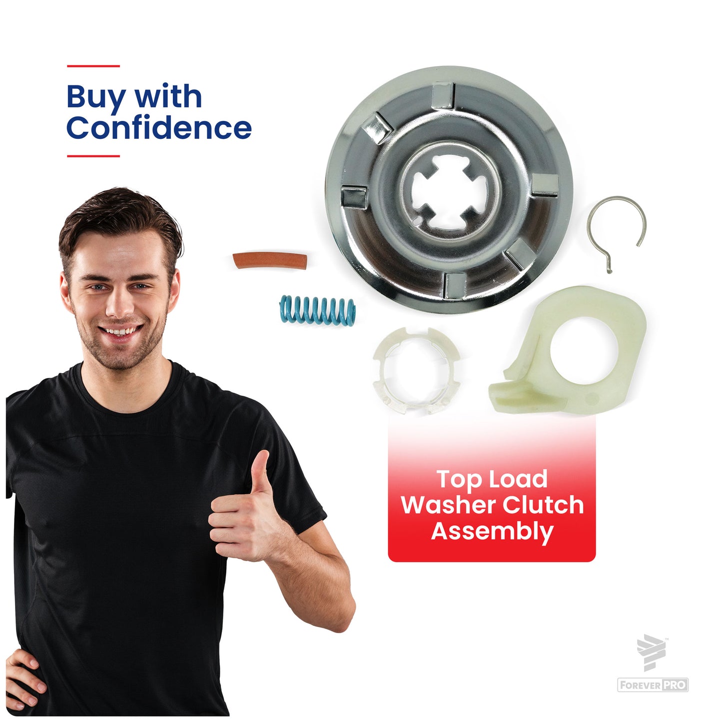 ForeverPRO 285785 Clutch Assembly for Whirlpool Washer 2670 285331 285380 285422