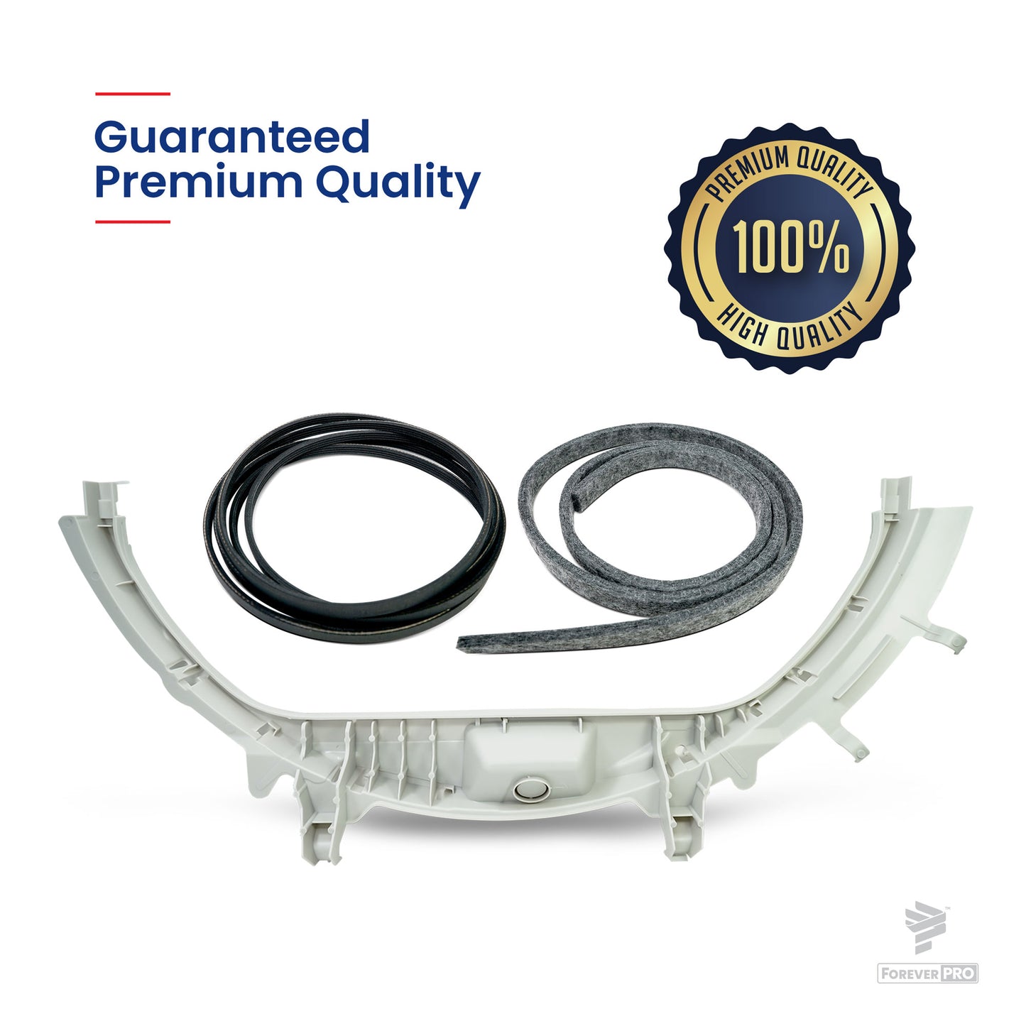 ForeverPRO WE49X20697 for GE Dryer Bearing Kit - 1x for GE Dryer Belt WE12M29, 1x WE9M30 Front Drum Felt, 2x WE1M504 Guide Slides & 2x WE1M1067 Support Slides, 1x for GE Dryer Front Bearing Kit WE3M26