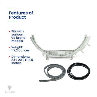 ForeverPRO WE49X20697 for GE Dryer Bearing Kit - 1x for GE Dryer Belt WE12M29, 1x WE9M30 Front Drum Felt, 2x WE1M504 Guide Slides & 2x WE1M1067 Support Slides, 1x for GE Dryer Front Bearing Kit WE3M26