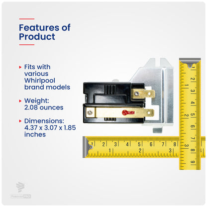 ForeverPRO WP338906 Flame Sensor for Whirlpool Gas Dryer, Gas Sensor for Whirlpool Gas Dryer, Fits Whirlpool Dryer, Compatible with Most Top Brand Dryers 38906 Y303377 303377 14205529