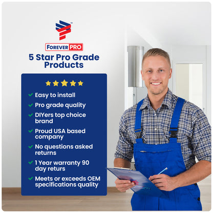 ForeverPRO WP338906 Flame Sensor for Whirlpool Gas Dryer, Gas Sensor for Whirlpool Gas Dryer, Fits Whirlpool Dryer, Compatible with Most Top Brand Dryers 38906 Y303377 303377 14205529