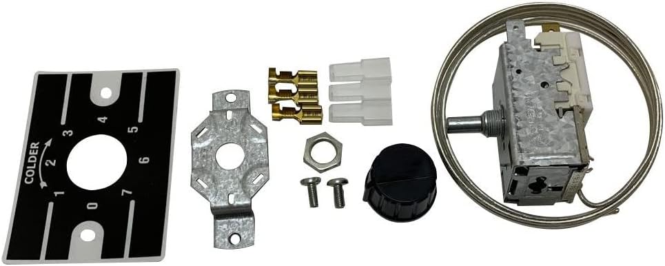 K50Q-1127-001 Cold Control Thermostat, SPST Close-On-Rise, 1200mm Capillary, Compact Design for Cold Control International Models