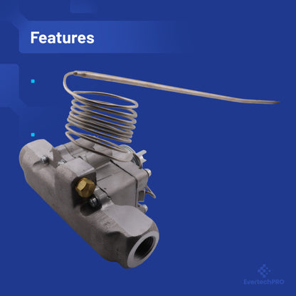 M1005X Gas Oven Thermostat Compatible with – Fits Select Bakers Pride* Deck Ovens – 300–650°F