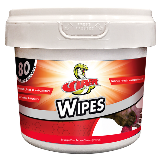 RT600D VIPER WIPES WATERLESS HAND WIPES - 80 count