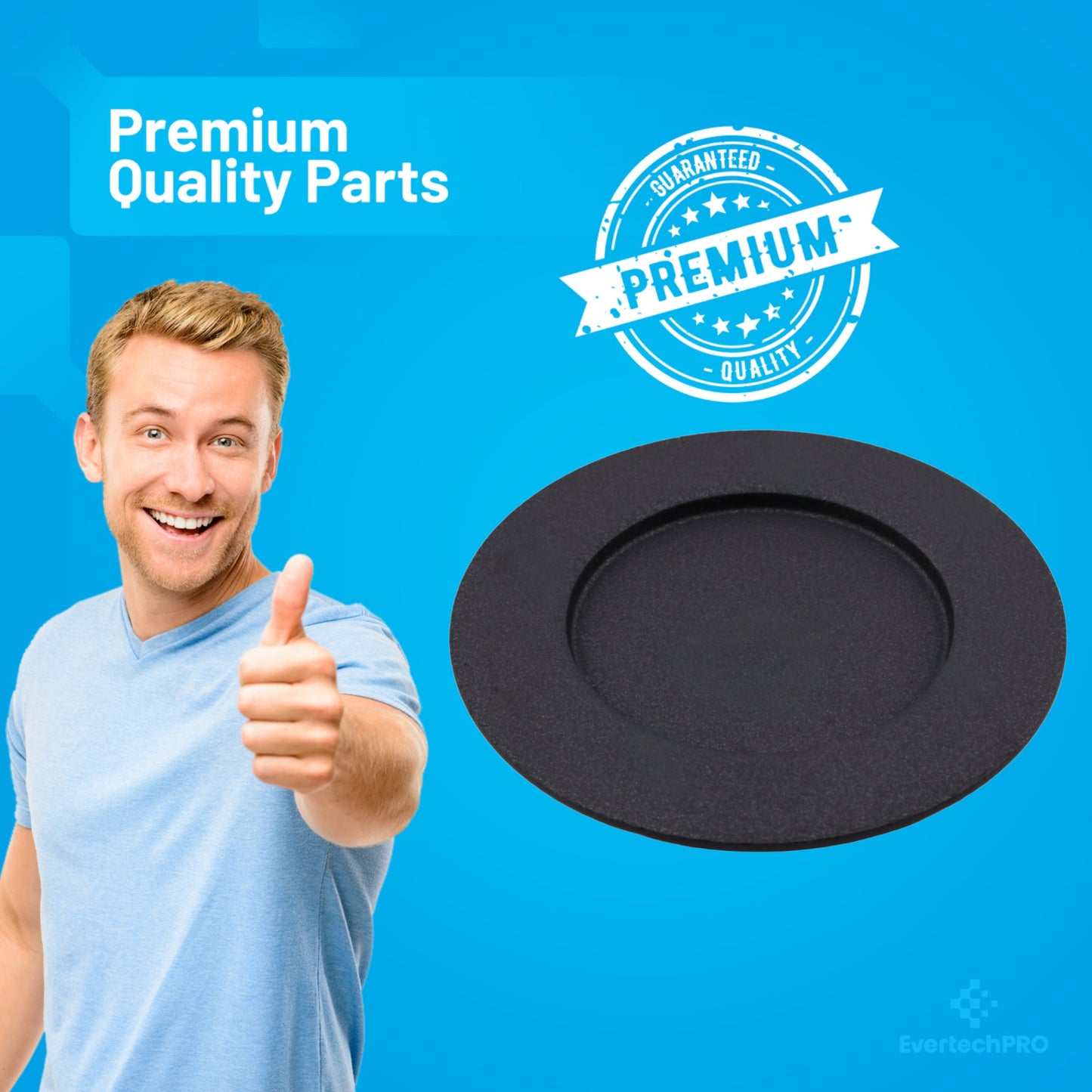 W10183368 Burner Cap OEM – Black Medium 9.5K BTU for Whirlpool May-tag Kenmore Range WPW10183368 W10169798