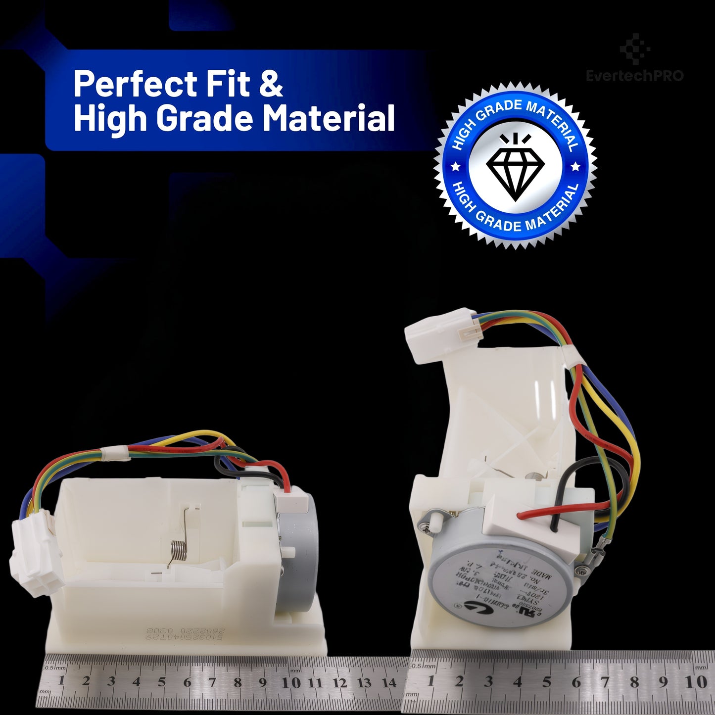 EvertechPRO W10196393 / WPW10196393 Refrigerator Air Damper Control Assembly – OEM-Quality Airflow Regulator Compatible with Whirlpool, KitchenAid, Maytag (120V, ~3.5W)