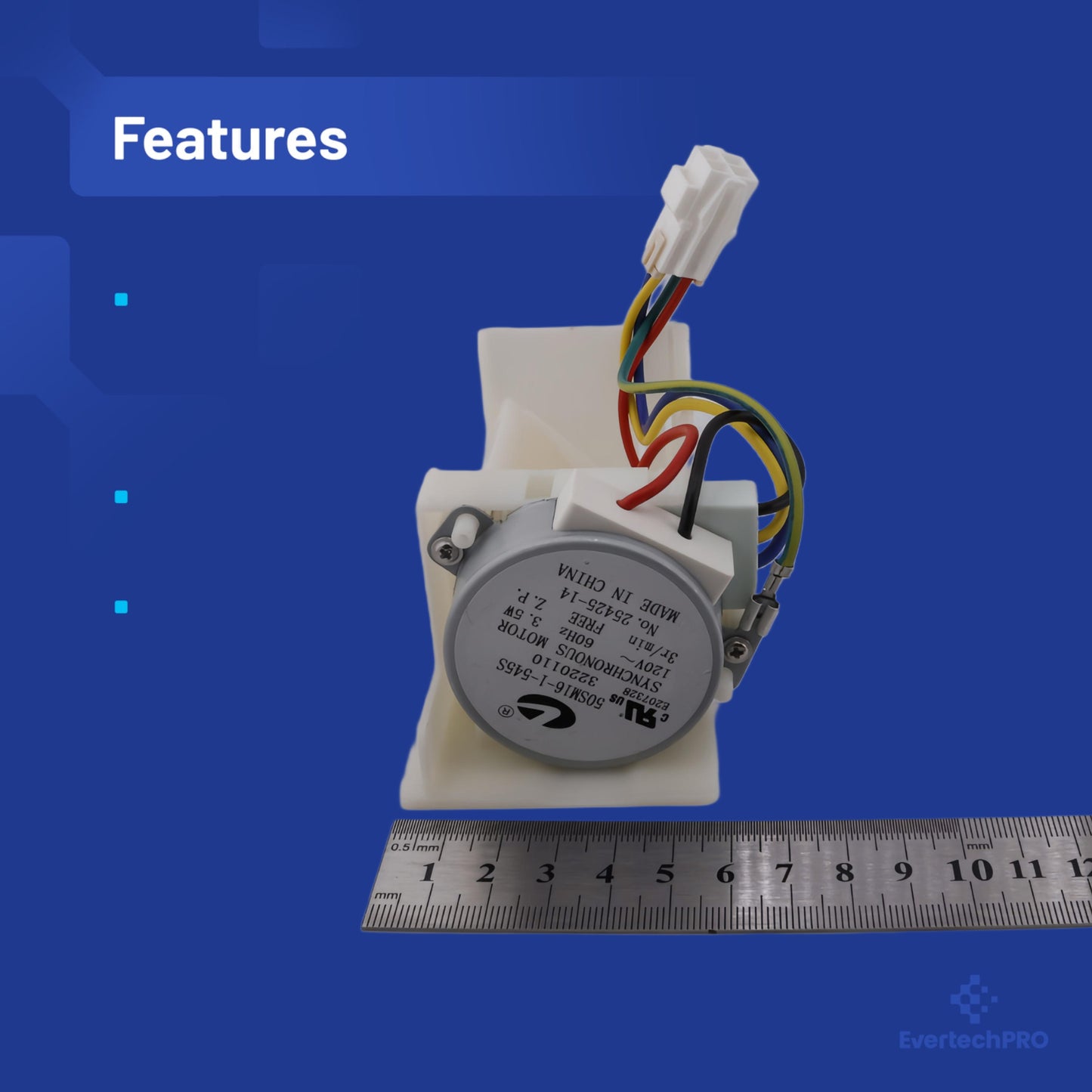 EvertechPRO W10594330 / WPW10594330 Air Damper Control Assembly – OEM-Quality Refrigerator Air Flow Regulator