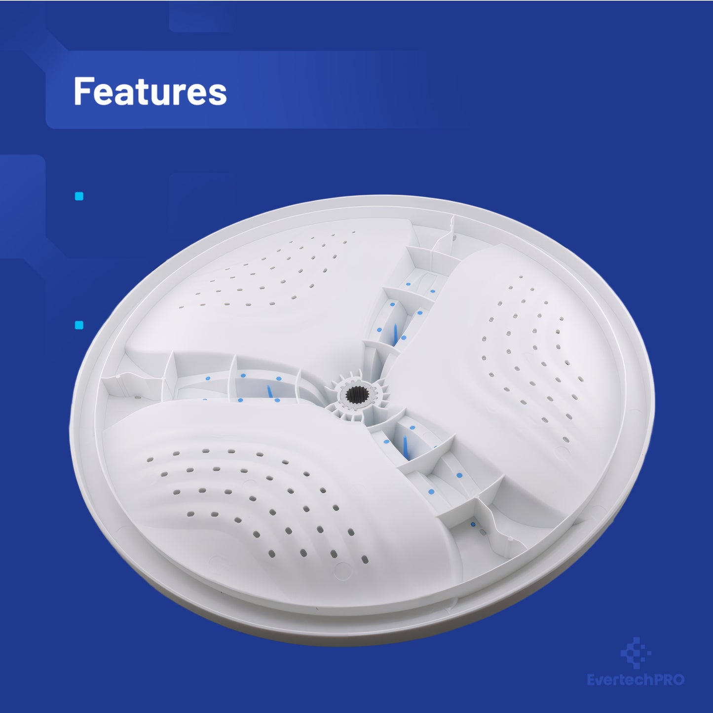 EverTechPro W10752285 Washer Washplate Replacement – Top Load Washing Machine Wash Plate – OEM-Quality Fit & Performance – Durable Agitator Base Plate