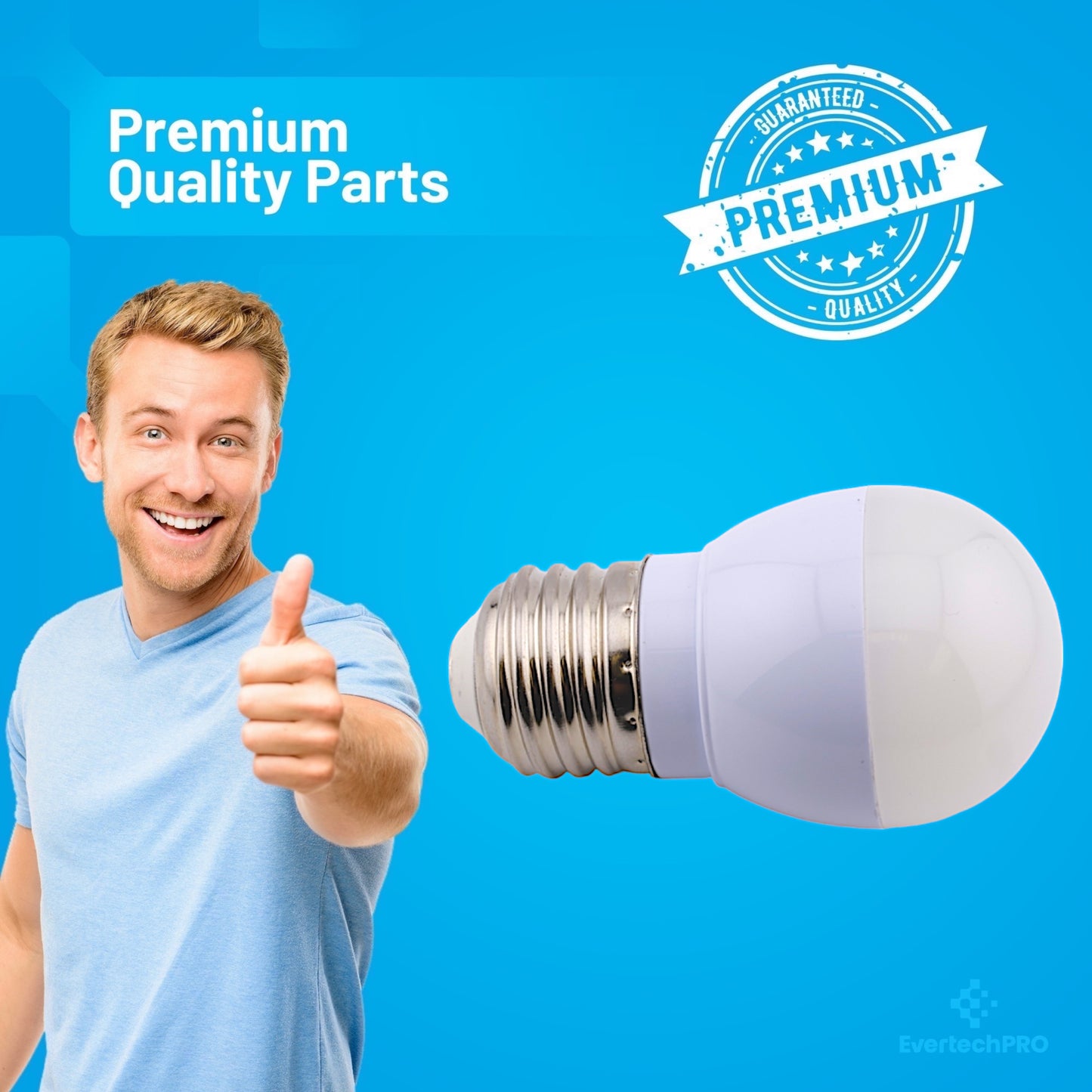 EvertechPRO W11338583 Refrigerator Light Bulb Compatible Maytag Whirlpool