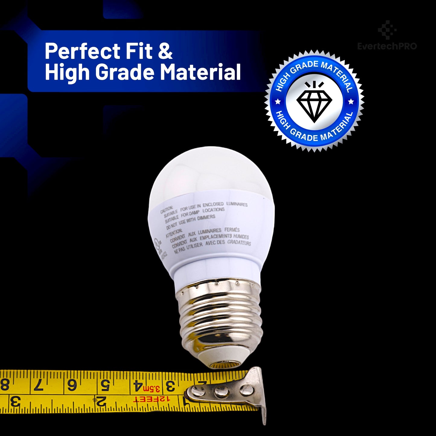 EvertechPRO W11338583 Refrigerator Light Bulb Compatible Maytag Whirlpool