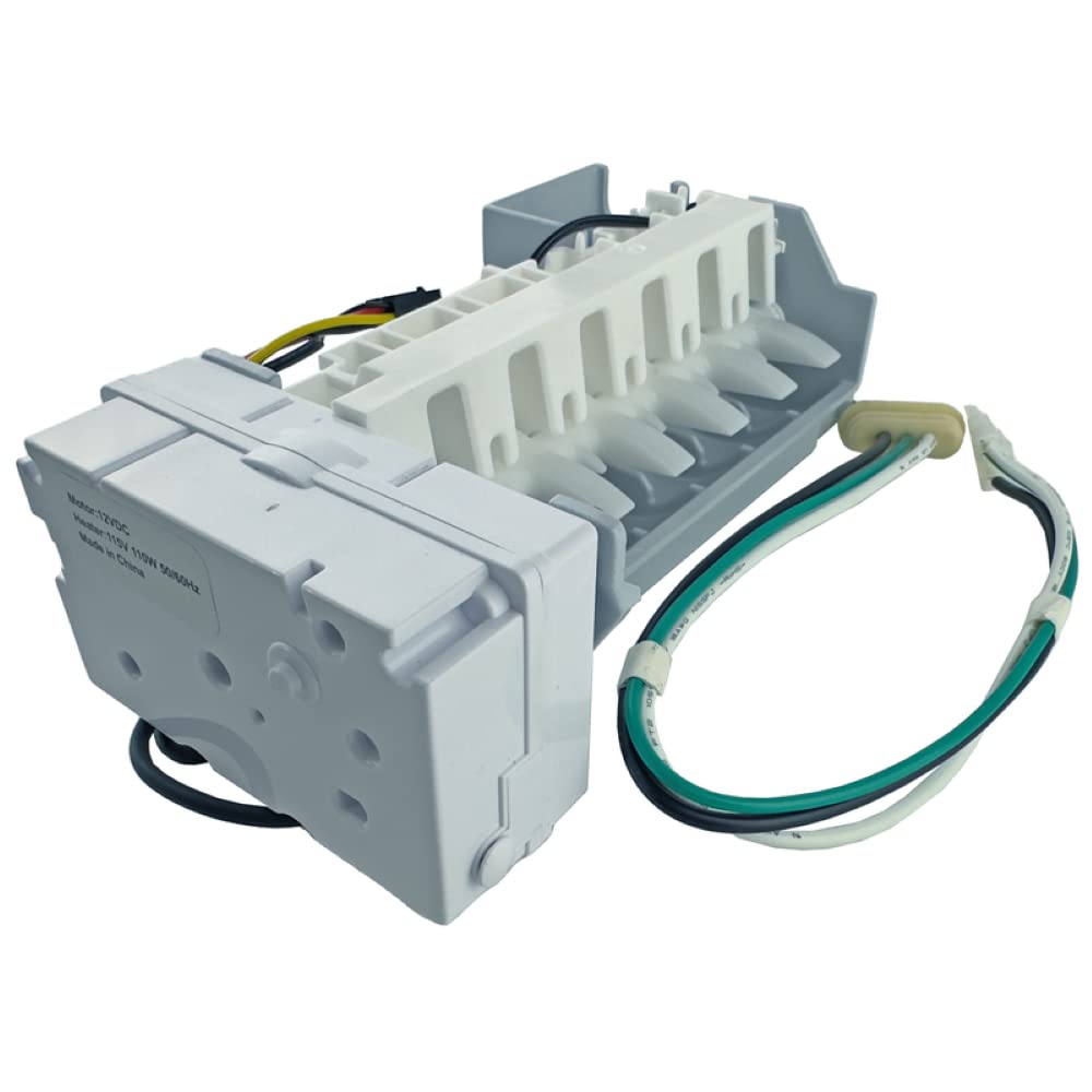EvertechPRO W11577195 Ice Maker Assembly – Ceiling Mounted Ice Maker for Whirlpool / Maytag / KitchenAid Refrigerators – Replaces WPW10764668, PS16730626