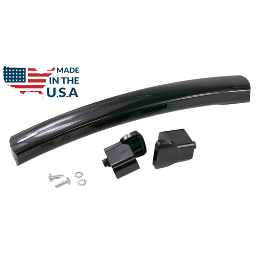 WB15X10275 Handle + End Caps (Black) + Screws for GE
