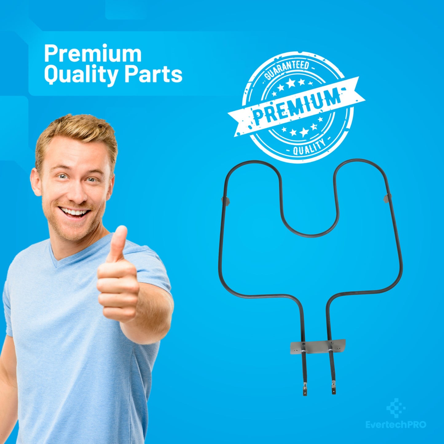 WB44K5013 Oven Bake Element Replacement, Replaces 344894, Compatible with GE Wall Ovens, OEM-Quality Lower Heating Element