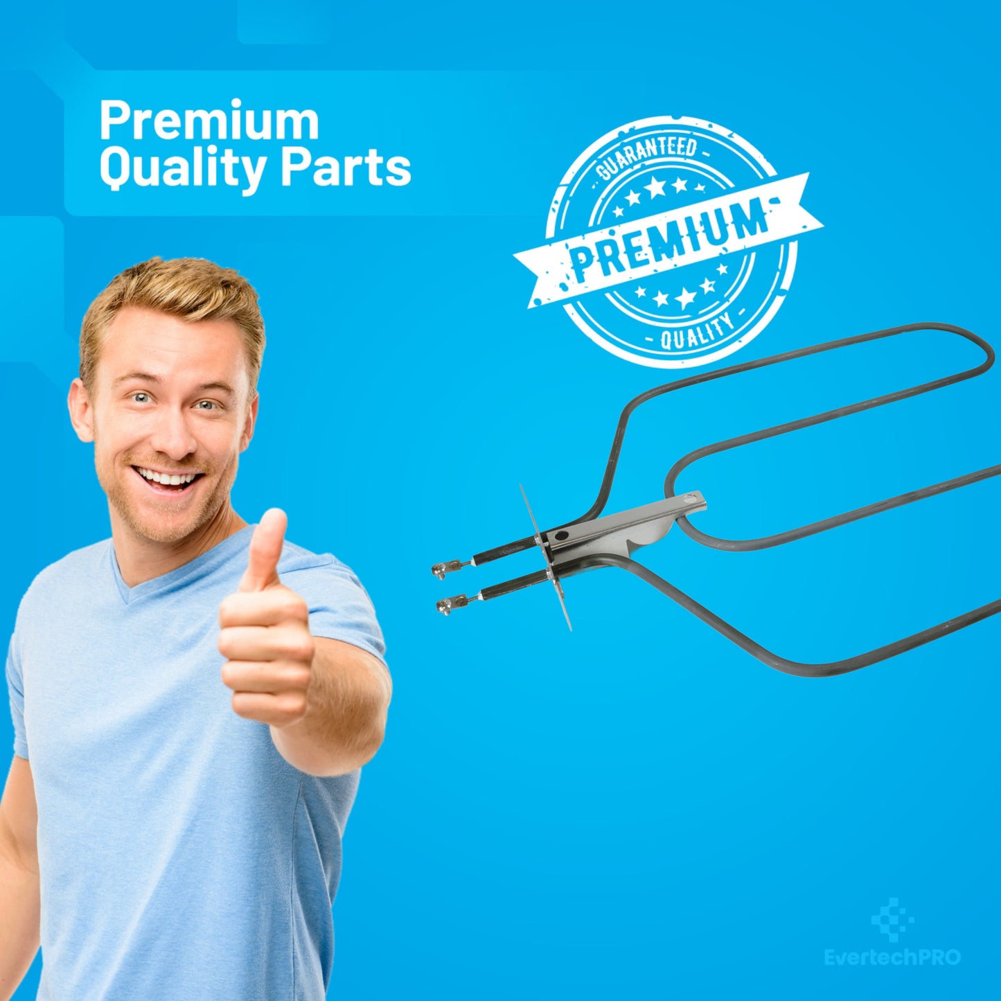 EvertechPRO WB44X134 Broil Element Replacement for GE Wall Oven 3380 AH249386 EA249386 PS249386