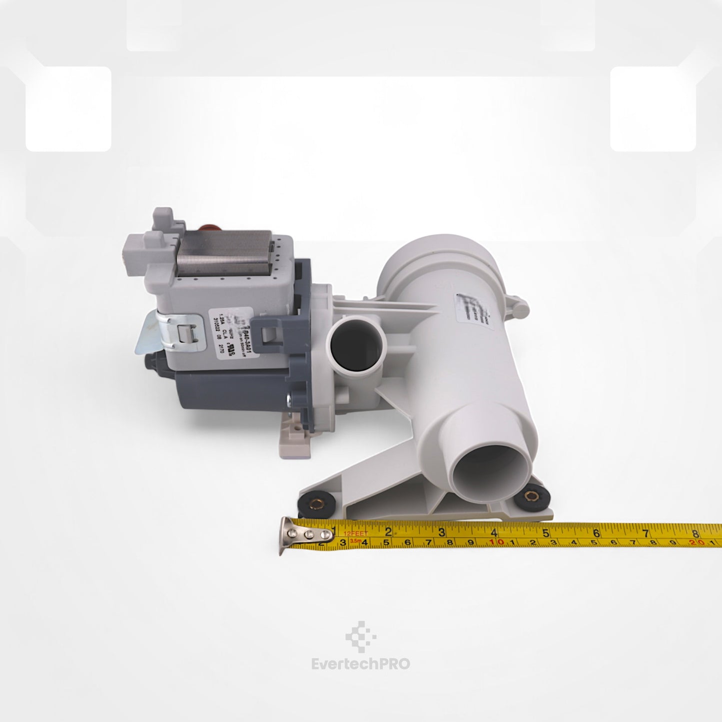 EvertechPRO WH11X34740 Washer Pump Assembly, Fits GE WH23X25518 WH23X10038 WH23X25461 WH23X10028